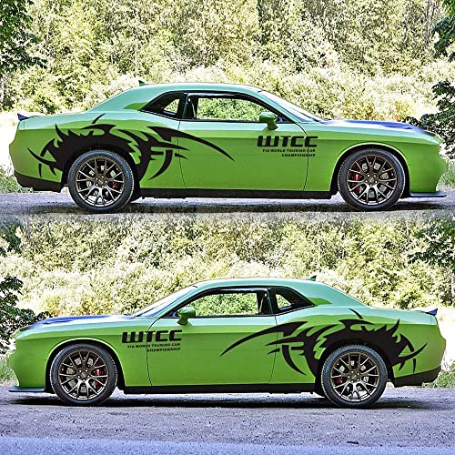 Autokarosserie Aufkleber Vinyl Flamme Hinterrad Modifiziert Aufkleber (Schwarz) von BWGHBH
