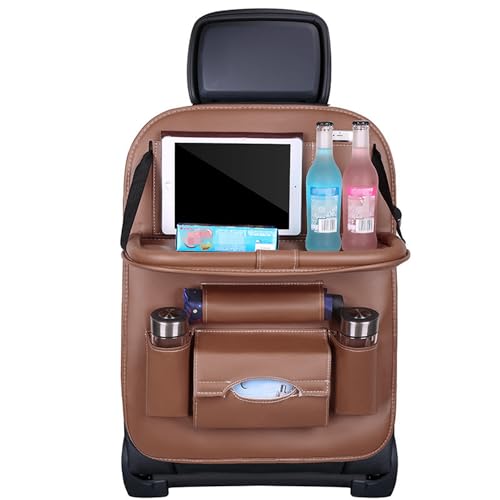 Autositz Organizer,Rücksitz Organizer,Wasserdicht und Pflegeleicht Auto Rückenlehnenschutz Aufbewahrungstasche Sitzablage mit Faltbarer Tischablage Kick Matten Schutz 1 Stück Braun Autositz Organizer,Rücksitz Organizer,Wasserdicht und Pflegeleicht Auto Rückenlehnenschutz Aufbewahrungstasche Sitzablage mit Faltbarer Tischablage Kick Matten Schutz 1 Stück Braun von BWGHBH