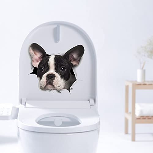 BWGHBH WC Deckel Toilettensitz Toilettendeckel Aufkleber Sticker Badezimmer Klo Toilette Wandtattoo (Hund B) von BWGHBH