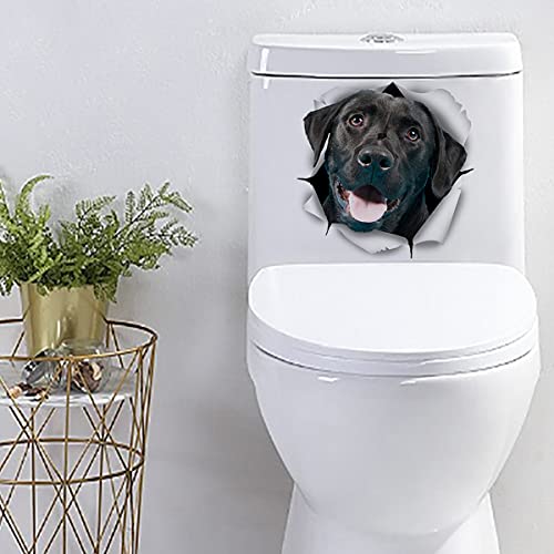 BWGHBH WC Deckel Toilettensitz Toilettendeckel Aufkleber Sticker Badezimmer Klo Toilette Wandtattoo (Hund C) von BWGHBH