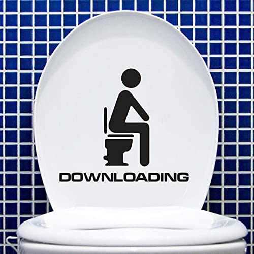 BWGHBH WC Deckel Toilettensitz Toilettendeckel Aufkleber Sticker Badezimmer Klo Toilette Wandtattoo (Laden) von BWGHBH