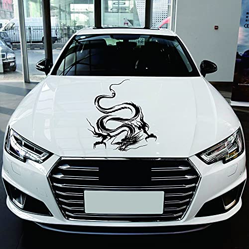 Reflektierend Autoaufkleber für Motorhaube Vinyl Fliegender Drache Aufkleber für Autos (Schwarz) von BWGHBH