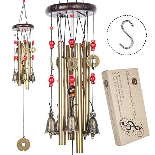 BWINKA chinesische traditionelle Erstaunlich 4 Röhren 5 Glocken Bronze Yard Garten Outdoor Living Wind Chimes 60cm BWINKA chinesische traditionelle Erstaunlich 4 Röhren 5 Glocken Bronze Yard Garten Outdoor Living Wind Chimes 60cm von BWINKA
