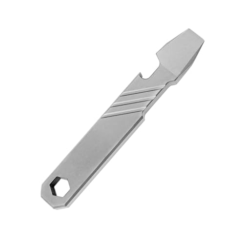 Titanlegierung TC4 Brecheisentreiber,Nageltreiber, Outdoor-Survival EDC Pocket Pry Bar Multifunktionswerkzeug Flaschenöffner für Military Camping Outdoor von BWLEANSY