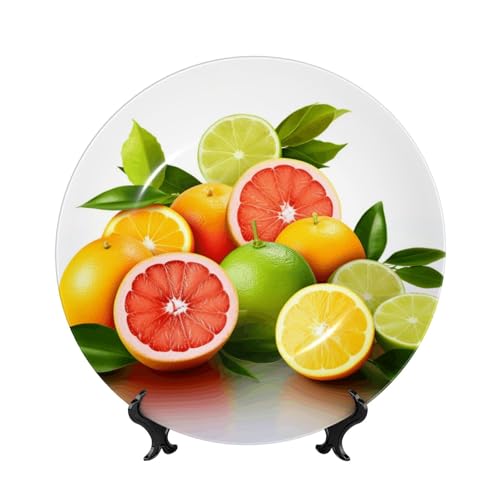 BWLHJKE Dekorativer Teller aus Knochenporzellan mit Bild, personalisierbar, mit Präsentationsständer, dekorative Keramikplatte zum Aufhängen, Ornament, 15,2 cm von BWLHJKE