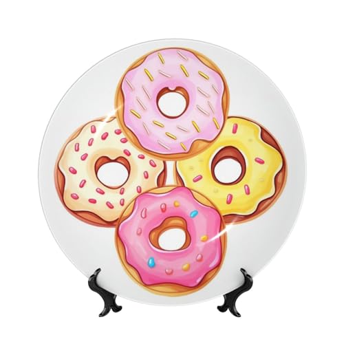 BWLHJKE Dekorativer Teller aus feinem Knochenporzellan mit Bild, personalisierbar, mit Präsentationsständer, Keramik-Dekoteller für Wandbehang, Ornament, 15,2 cm von BWLHJKE