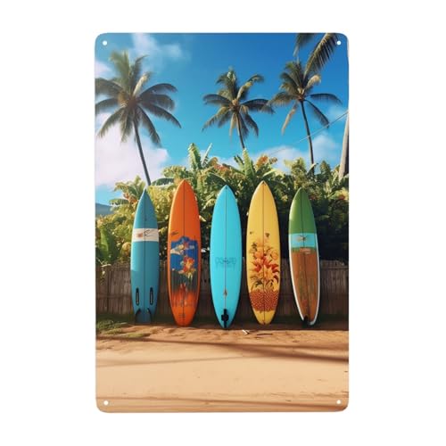 BWLHJKE Surf's Up Surfboard Metallschild, Vintage-Blechschilder, Retro-Wandkunst, Dekor, Metallposter, Plakette, Garage, Bar, Terrasse, Wanddekoration, Geschenke für Männer und Frauen, 30,5 x 20,3 cm BWLHJKE Surf's Up Surfboard Metallschild, Vintage-Blechschilder, Retro-Wandkunst, Dekor, Metallposter, Plakette, Garage, Bar, Terrasse, Wanddekoration, Geschenke für Männer und Frauen, 30,5 x 20,3 cm von BWLHJKE