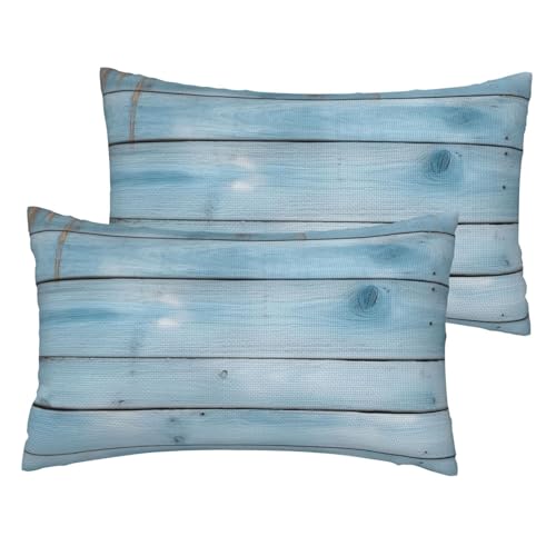 Französische Leinen-Kissenbezüge, 2er-Set, blaues Holz, Standardgröße 30,5 x 50,8 cm, atmungsaktiv und kühlend, für alle Jahreszeiten, weiche Kissenbezüge mit Reißverschluss Französische Leinen-Kissenbezüge, 2er-Set, blaues Holz, Standardgröße 30,5 x 50,8 cm, atmungsaktiv und kühlend, für alle Jahreszeiten, weiche Kissenbezüge mit Reißverschluss von BWLHJKE