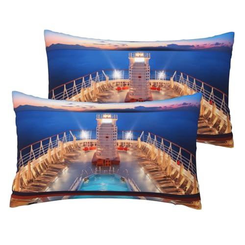 Kissenbezüge aus französischem Leinen, 2er-Set, Pool-Party, Kreuzfahrtschiff, Standardgröße, 30,5 x 50,8 cm, atmungsaktiv und kühlend, für alle Jahreszeiten, weiche Kissenbezüge mit Reißverschluss Kissenbezüge aus französischem Leinen, 2er-Set, Pool-Party, Kreuzfahrtschiff, Standardgröße, 30,5 x 50,8 cm, atmungsaktiv und kühlend, für alle Jahreszeiten, weiche Kissenbezüge mit Reißverschluss von BWLHJKE