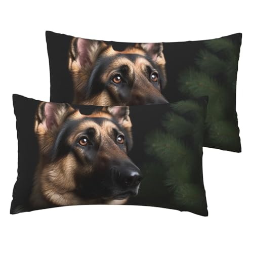 Kissenbezüge aus französischem Leinen, 2er-Set, deutscher Schäferhund, Standardgröße 30,5 x 50,8 cm, atmungsaktiv und kühlend, für alle Jahreszeiten, weiche Kissenbezüge mit Reißverschluss Kissenbezüge aus französischem Leinen, 2er-Set, deutscher Schäferhund, Standardgröße 30,5 x 50,8 cm, atmungsaktiv und kühlend, für alle Jahreszeiten, weiche Kissenbezüge mit Reißverschluss von BWLHJKE