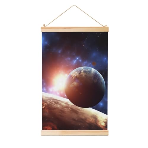Poster zum Aufhängen, Holzschaft, Leinwanddruck, Wandkunst, Planeten im Weltraum, Hintergrundgemälde, hängende Schriftrolle, Gemälde, Wandbanner, modernes Kunstwerk, Dekor für Zuhause, fertig zum Poster zum Aufhängen, Holzschaft, Leinwanddruck, Wandkunst, Planeten im Weltraum, Hintergrundgemälde, hängende Schriftrolle, Gemälde, Wandbanner, modernes Kunstwerk, Dekor für Zuhause, fertig zum von BWLHJKE