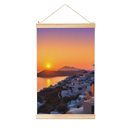 Poster zum Aufhängen, Holzschaft, Leinwanddrucke, Wandkunst, Griechenland, Insel, Sonnenuntergang, Landschaftsmalerei, hängende Schriftrolle, Gemälde, Wandbanner, modernes Kunstwerk, Dekor für Zuhause Poster zum Aufhängen, Holzschaft, Leinwanddrucke, Wandkunst, Griechenland, Insel, Sonnenuntergang, Landschaftsmalerei, hängende Schriftrolle, Gemälde, Wandbanner, modernes Kunstwerk, Dekor für Zuhause von BWLHJKE