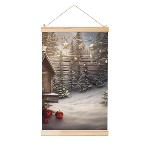 Poster zum Aufhängen, Holzschaft, Leinwanddrucke, Wandkunst, Weihnachten, Holzgemälde, Wandbanner, modernes Kunstwerk, Dekoration für Zuhause, fertig zum Aufhängen, 30,5 x 45,7 cm Poster zum Aufhängen, Holzschaft, Leinwanddrucke, Wandkunst, Weihnachten, Holzgemälde, Wandbanner, modernes Kunstwerk, Dekoration für Zuhause, fertig zum Aufhängen, 30,5 x 45,7 cm von BWLHJKE