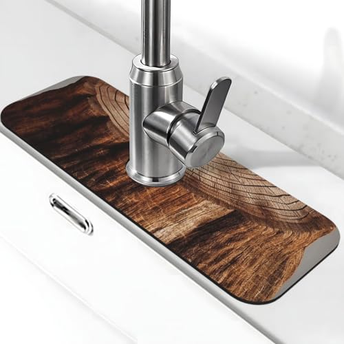 Stump of Oak Tree Wasserhahnmatte für Küchenspüle, Spritzschutz, 14 x 38 cm, Diatomit, schnell trocknende Matte, Waschbeckenablage, super saugfähiger Wasserhahn-Saugnapf, Wasserhahngriff, Tropffänger Stump of Oak Tree Wasserhahnmatte für Küchenspüle, Spritzschutz, 14 x 38 cm, Diatomit, schnell trocknende Matte, Waschbeckenablage, super saugfähiger Wasserhahn-Saugnapf, Wasserhahngriff, Tropffänger von BWLHJKE