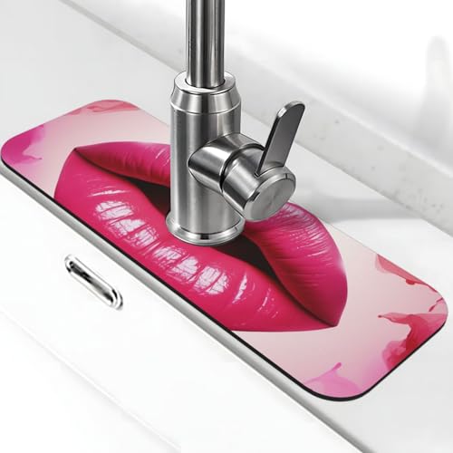Wasserhahnmatte für Küchenspüle, Spritzschutz, 14 x 38 cm, Diatomit, schnell trocknende Matte, Waschbeckenablage, super saugfähiger Wasserhahn-Saugnapf, Wasserhahngriff, Tropffänger für Küche Wasserhahnmatte für Küchenspüle, Spritzschutz, 14 x 38 cm, Diatomit, schnell trocknende Matte, Waschbeckenablage, super saugfähiger Wasserhahn-Saugnapf, Wasserhahngriff, Tropffänger für Küche von BWLHJKE