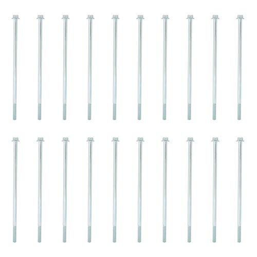 20Pcs M6x160 Langschraube Eisen Sechskantflansch Gewindebolzen Befestigungszubehör, Schraube Sechskantflansch Gewindebolzen M6x160 von BWLZSP