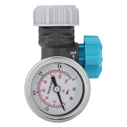 BWLZSP G3/4in Einstellbares Wasserdruckregelventil mit Manometer Gewächshausgartenbewässerungsregler, Wasserdruckregler Druckminderer Druckminderventil von BWLZSP