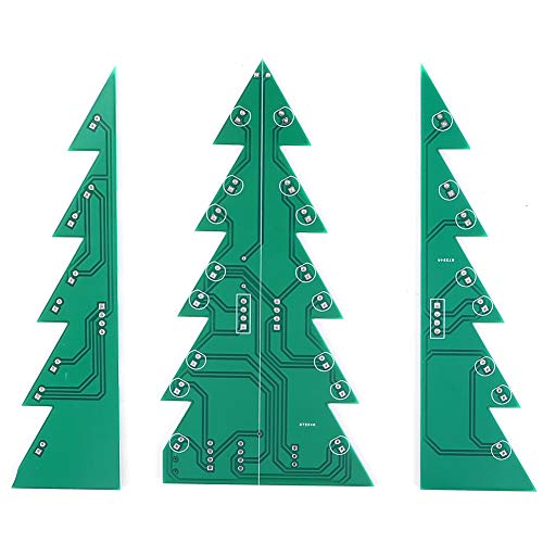 BWLZSP Weihnachts-LED-Schaltungssatz Weihnachten,3-dimensionales Leiterplattenmodul Weihnachtsbaum LED-Bausatz mit 3 Lichtfarben von BWLZSP