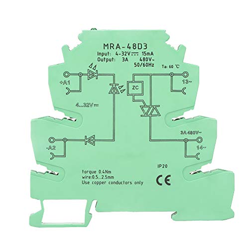 MRA-48D3 Ultradünnes 6,2-mm-AC-Halbleiterrelaismodul Eingang 4-32 VDC, ultradünnes SPS-Relais AC-Halbleiterrelais von BWLZSP