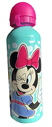 Minnie-Maus-Trinkflasche, Aluminium, gepunktet, Pfefferminzgrün, 500 ml von BWR