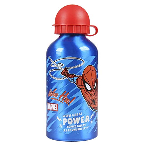 Spiderman Aluminium Trinkflasche 500ml hellblau von BWR