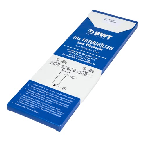 BWT Filterhülsen zum Wechseln aus Polyester-Vlies, 10 Stück, 10999 von BWT