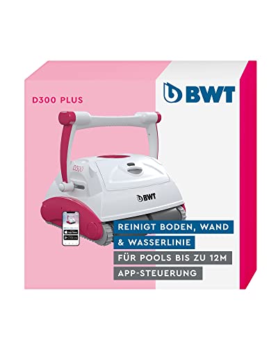 BWT Pool-Roboter D300 APP | Optimale Reinigung für Boden, Wand & Wasserlinie | Beste Filterleistung & Zügige Reinigung | App-Steuerung | Einfach zu reinigender Pool-Sauger von BWT