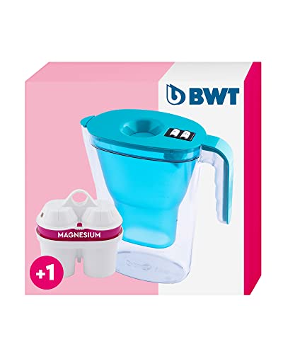 BWT Wasserfilter Vida Petrol 2,6L | Filter mit 1 Magnesium Filterkartusche | Wasserfilter Trinkwasser | Für Speisen & Getränke | Filtert Kalk, Chlor, Blei & Kupfer von BWT