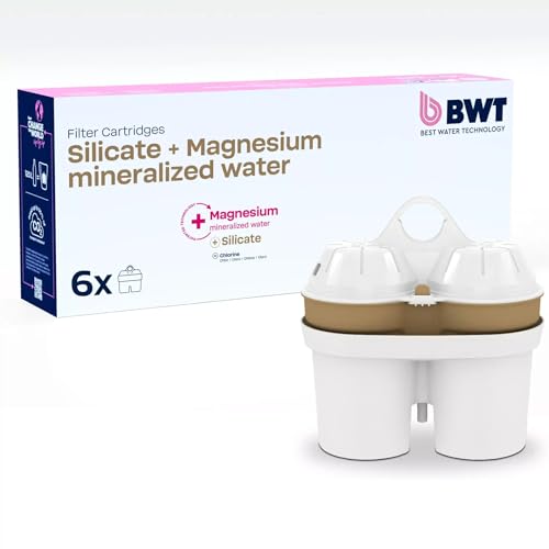 BWT Filterkartuschen SILIZIUM & MAGNESIUM | Filterkartusche für Wasserfilter | Wasserfilterkartuschen | Filtert Trinkwasser | Filtert Schwermetalle wie Blei und Kupfer | 6 Stück im Set BWT Filterkartuschen SILIZIUM & MAGNESIUM | Filterkartusche für Wasserfilter | Wasserfilterkartuschen | Filtert Trinkwasser | Filtert Schwermetalle wie Blei und Kupfer | 6 Stück im Set von BWT