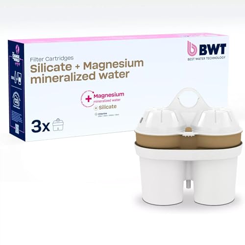 BWT Filterkartuschen SILIZIUM & MAGNESIUM | Filterkartusche für Wasserfilter | Wasserfilterkartuschen | Filtert Trinkwasser | Filtert Schwermetalle wie Blei und Kupfer | 3 Stück im Set von BWT