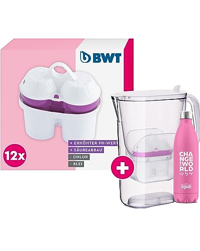 BWT Filterkartuschen (Balanced + Magenesium, 12er + BWT Wasserfilter & Climate Bottle) von BWT
