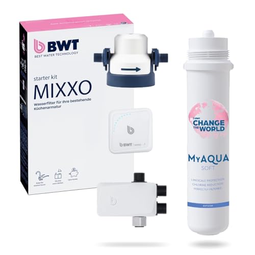BWT MIXXO Starter Kit Soft | Untertisch Wasserfilter für Ihre bestehende Küchenarmatur | Inklusive Soft Filterkartusche von BWT