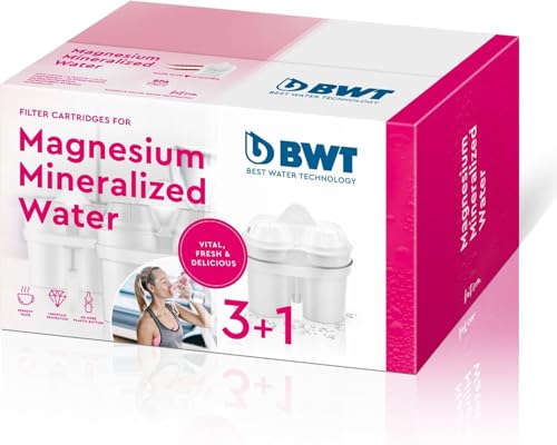 BWT - 814134 - Filterkartusche "Magnesium Mineralized Water" - Kartuschen für Tischwasserfilter PENGUIN, SLIM und VIDA - 3 Stück + 1 gratis = 4 Stück im Set von BWT