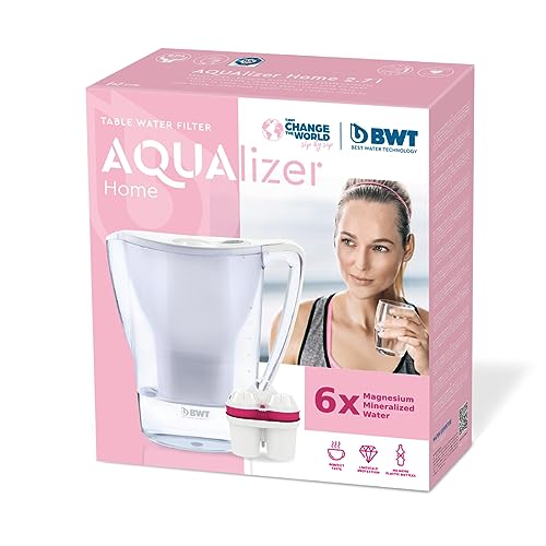 BWT Penguin Electronics - Magnesium-Wasserfilterkrug + Packung mit 6 Filtern, 2,7 L, Weiß von BWT