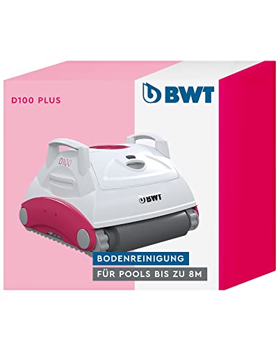 BWT Pool Roboter D100 Plus | Optimale Bodenreinigung Von Pools Bis 8 m | Beste Filterleistung & Smart Navigation | Einfach Zu Reinigender Saugroboter, Weiß von BWT