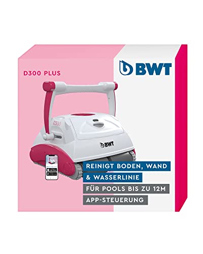 BWT Pool Roboter D300 Plus | Optimale Reinigung Von Boden, Wand & Wasserlinie Für Pools Bis 12 m | Beste Filterleistung & Smart Navigation | Per App Steuerbar von BWT