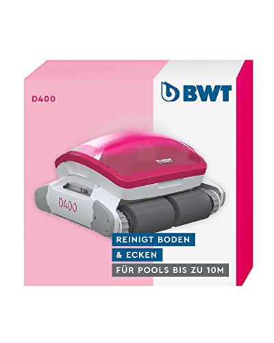 BWT Pool Roboter D400 | Bodenreinigung Von Pools Bis 10 m | Beste Filterleistung | Smart Navigation | Ultimate Power Technologie | Pinke Led-Beleuchtung BWT Pool Roboter D400 | Bodenreinigung Von Pools Bis 10 m | Beste Filterleistung | Smart Navigation | Ultimate Power Technologie | Pinke Led-Beleuchtung von BWT