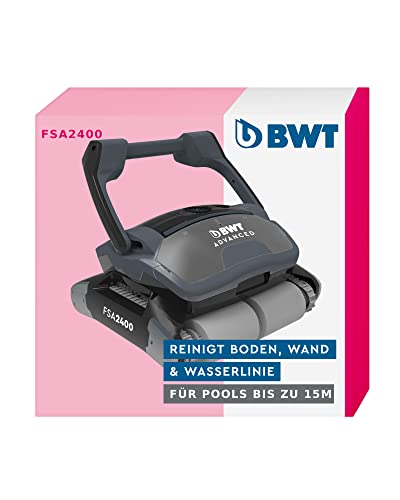 BWT Poolroboter FSA 2400 | Effiziente Reinigung Von Pools | Kabelloser Betrieb Mit Maximaler Bewegungsfreiheit | Pool Roboter | Für Boden und Wand | Poolsauger Bodensauger | Ohne Kabel | 2h Laufzeit von BWT