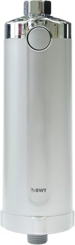 BWT Quick & Clean Kalkfilter | Wasserfilter stoppt Kalkflecken in Dusche und Badezimmer – inklusive 4 Filterkartuschen | Entkalkt Duschwasser direkt aus der Leitung | Duschfilter gegen Kalk | Antikalk von BWT