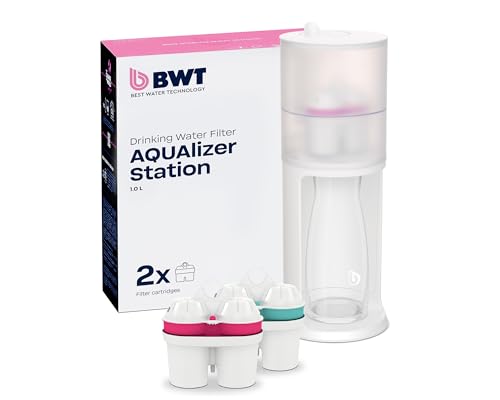 BWT Tischwasserfilter AQUAlizer Station | Vorteilspack mit 2 Filterkartuschen und zusätzlicher Glaskaraffe BWT Tischwasserfilter AQUAlizer Station | Vorteilspack mit 2 Filterkartuschen und zusätzlicher Glaskaraffe von BWT