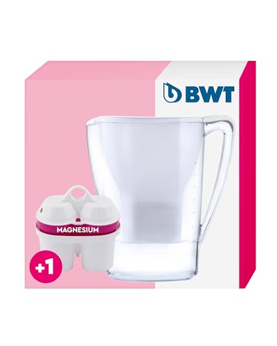 BWT Wasserfilter AQUAlizer Home | Weiß | inkl 1 Magnesium Filterkartusche | Wasserfilter Trinkwasser | Für Speisen & Getränke | Filtert Kalk, Chlor, Blei & Kupfer von BWT
