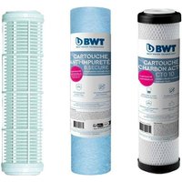 BWT - Box 3 Ersatzkartuschen Für Regenfilter (95 µm/25 µm/10 µm) - Regenwasserfilterkartusche von BWT