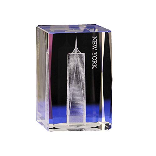 BWUHDKS Kristallornamente, kreative Ornamente, 3D-Statuendekoration, Kristall-Innenschnitzerei, Bürodekoration, kreative Geschenke, New York Tower von BWUHDKS
