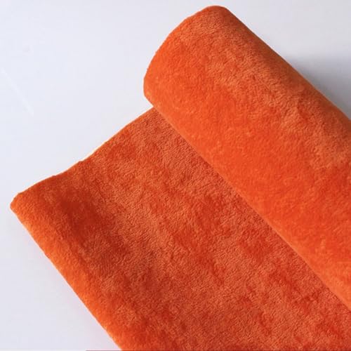 BWUHDKS Selbstklebende, beflockte Stoffeinlage, Mehrfarbig, 50 x 144 cm (7 Rot)(13 Orange) von BWUHDKS