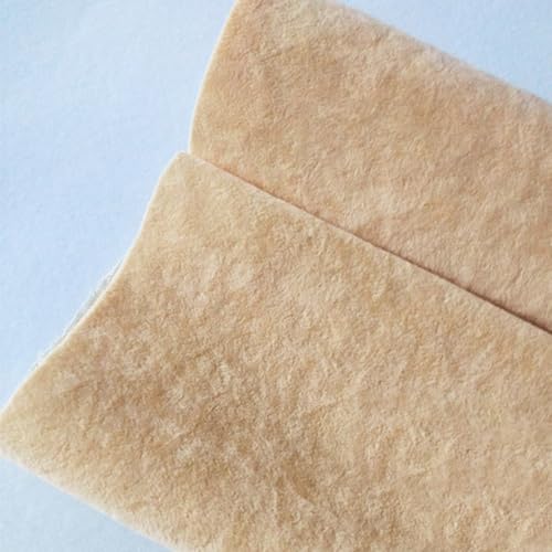 BWUHDKS Selbstklebende, beflockte Stoffeinlage, Mehrfarbig, 50 x 144 cm (7 Rot)(3 Beige) von BWUHDKS