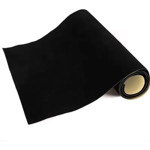 BWUHDKS Selbstklebender Beflockungsfilzstoff Schwarz 45cm x (30-1000) cm (45cm x 1000cm)(45cm x 300cm) von BWUHDKS