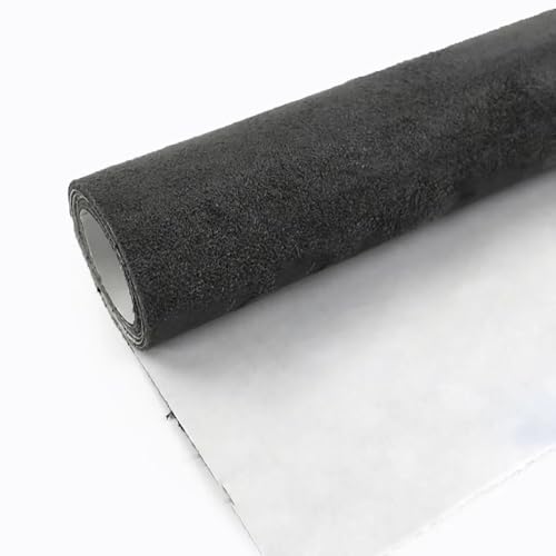 BWUHDKS Selbstklebender synthetischer Wildlederstoff, 0,8 mm, for Autodächer, DIY, 20 x 30 cm, Mehrfarbig (rot)(Darksilvery) von BWUHDKS