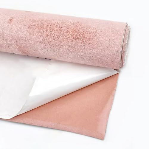 BWUHDKS Selbstklebender synthetischer Wildlederstoff, 0,8 mm, for Autodächer, DIY, 20 x 30 cm, Mehrfarbig (rot)(Pink) von BWUHDKS
