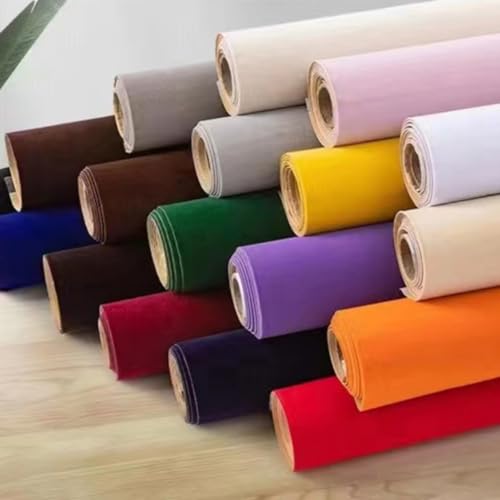 BWUHDKS Selbstklebendes Beflockungstuch, 50 x 148 cm, mehrere Farben (5 weiß)(9yellow) von BWUHDKS