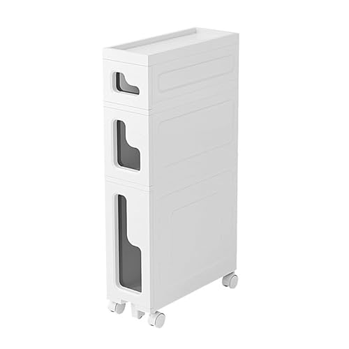 Kleiner Badezimmer-Aufbewahrungsschrank, Aufbewahrungsschrank, mehrere Größenoptionen, Badezimmer-Organizer for Schlafzimmer, Büro, Küche, Wohnzimmer (Farbe: 24 cm, Größe: 3 Ebenen)(16cm,3tier) von BWUHDKS
